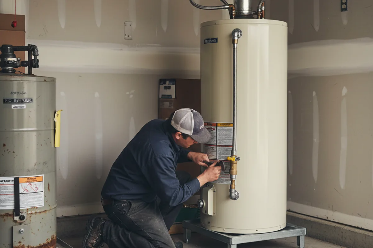 Water heater and shutoff valve replacement in Westwood